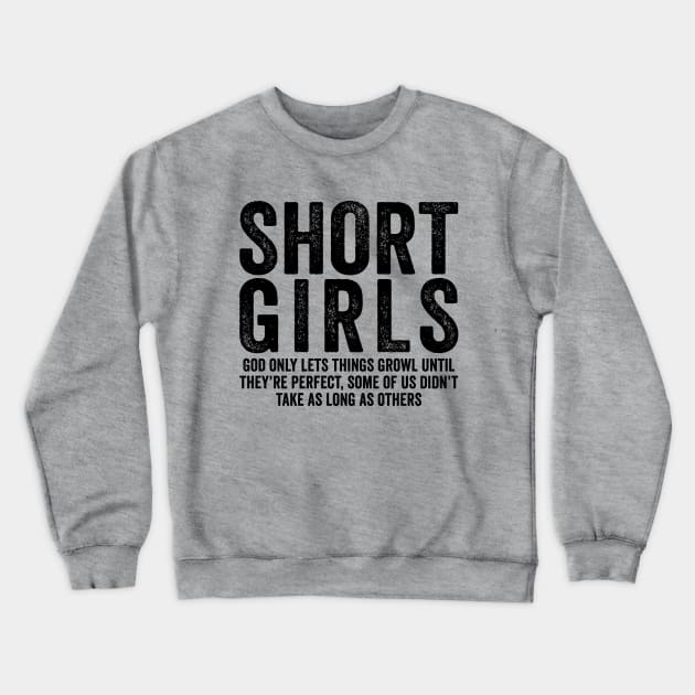 Pro Short Girls Black Crewneck Sweatshirt by GuuuExperience